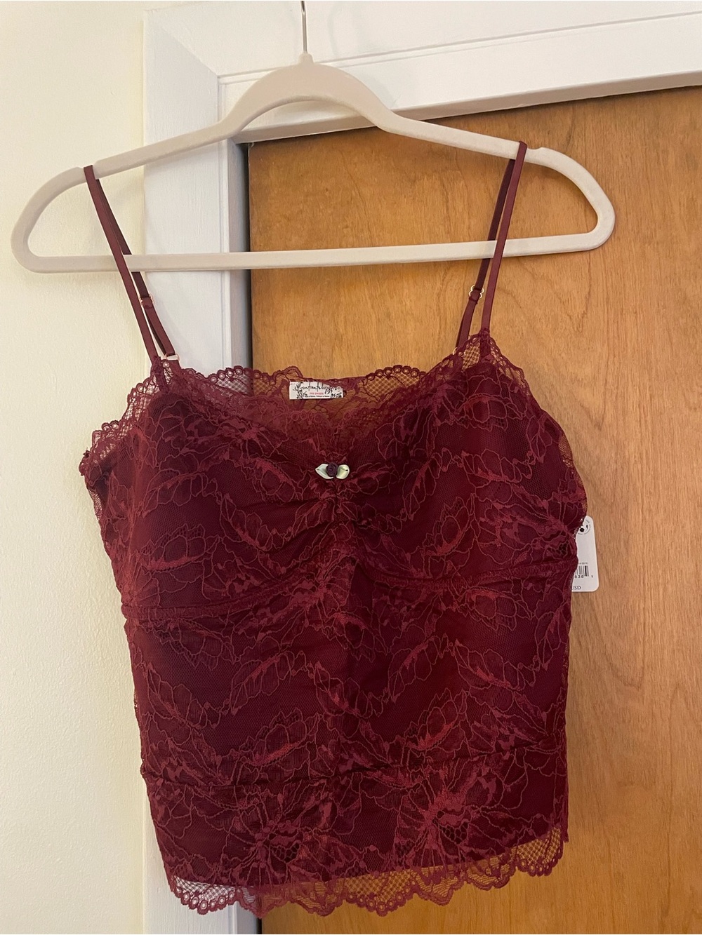 Free People Intimately Lacey Cami, NWT, L, Tawny Port